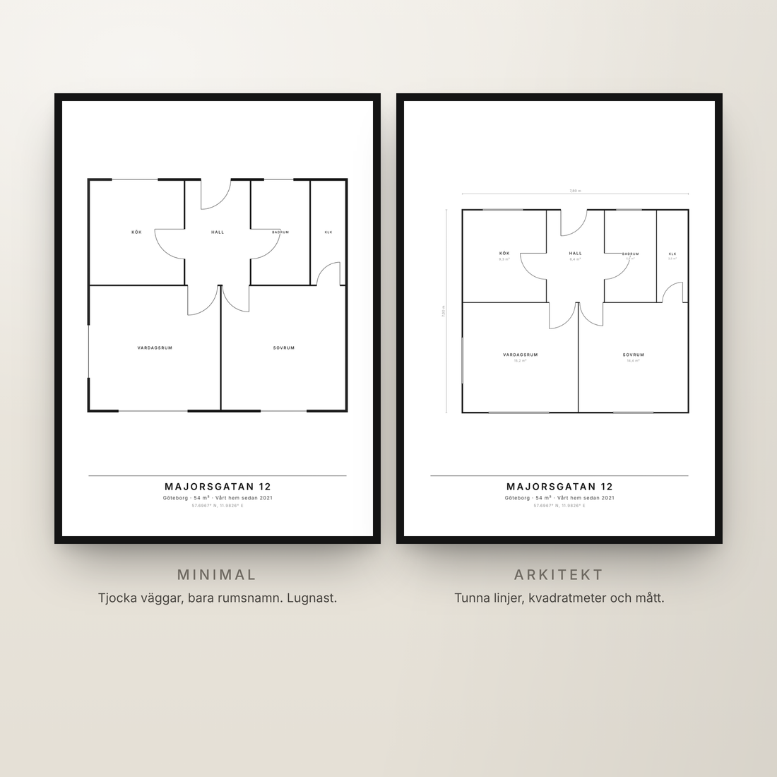 Två stilar – Minimal och Arkitekt